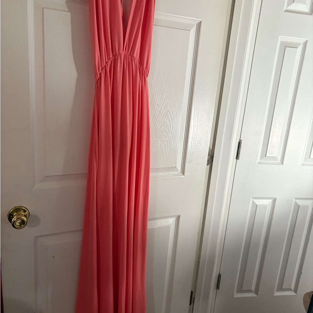 Elegant Pink Maxi Dress